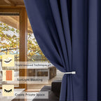 BONZER Room Divider Curtain Total Privacy Wall Wide Thermal Insulated Blackout - Image 2