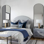 56"X18" Arched Full Length Mirror, Tempered Glass Full Body Mirror - Image 2