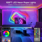 AILBTON 100Ft Neon Rope Lights, Flexible Led Rope Lights Control - Image 2