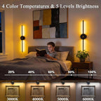 Battery Operated Wall Sconce Set of 2: 10000mAh Wireless Sconces Rechargeable - Image 6