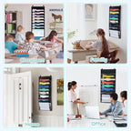 ALSLEA 8 Pockets Hanging Wall File Organizer 15" Extra Wide Pocket Chart - Image 5