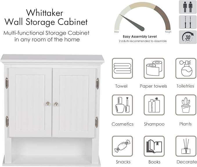 UTEX Bathroom Wall Cabinet, Bathroom Medicine Cabinet - Image 7