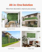 VEVOR Artificial Grass Wall Panels, 40 x 120 inch, Milan Grass Greenery Boxwood - Image 5