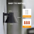UME 2 Pack LED Outdoor Wall Light Fixtures, Exterior Waterproof Wall Lantern - Image 5