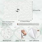 Theper Green Wallpaper 17.3"×197" Modern Striped Peel and Stick Wallpaper Boho - Image 3