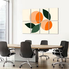 8 Pack Art Acoustic Panels Sound Absorbing Boho Botanical Leaf Orange Green - Image 7