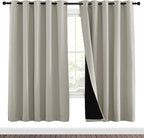 NICETOWN 100% Blackout Window Curtain Panels, Full Light Blocking Drapes - Image 2