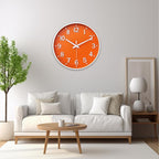 HZDHCLH Wall Clocks Battery Operated, Wall Clock Orange, 12 inch Wall Clock - Image 9