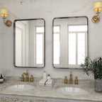 VooBang Bathroom Mirror 24x36 inch, Modern Round Corner Bathroom Vanity Mirror - Image 7