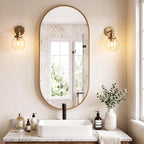Sweetcrispy 24" x 48" Gold Bathroom Mirror by Sweetcrispy