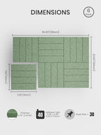 Bumusty Large Cork Board Alternative-36 x 24" Felt Bulletin Board Tiles - Image 2