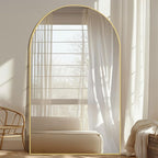 Arched Full Length Mirror with Stand, Extra Large Gold Full Length Body Mirror - Image 3