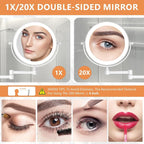 Auxmir 8'' Wall Mounted Lighted Makeup Mirror, 3200mAh Rechargeable - Image 4