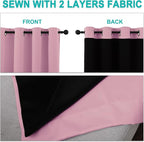 NICETOWN Full Shading Curtains 90" Long 2 Panels Set - Image 5