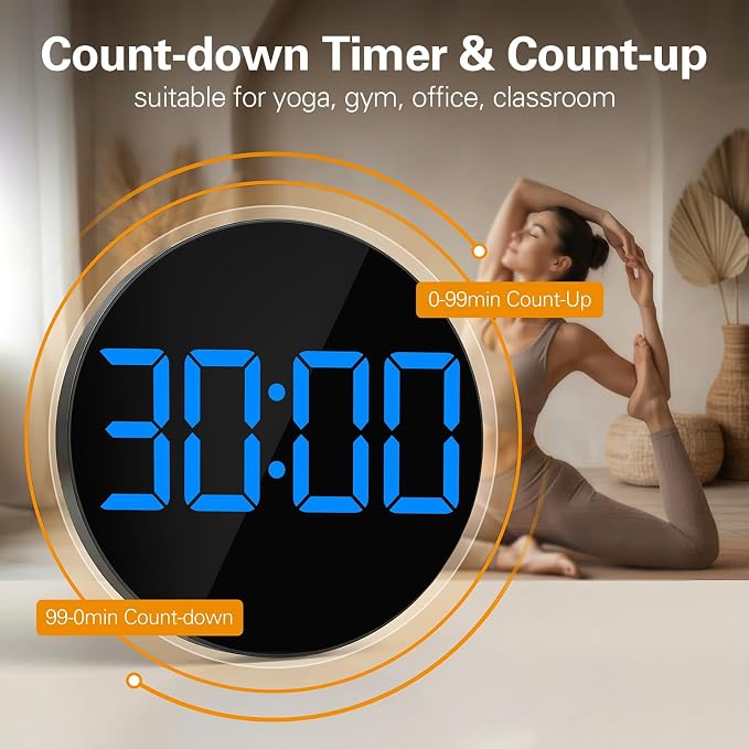 JALL 8" Large Digital Wall Clock - Image 6