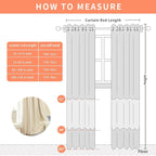 XiDi Curtains for Bedroom Decor Beige34/54/1 - Image 8
