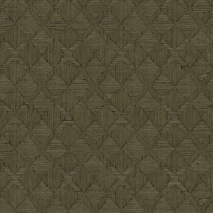 Tempaper x Jeremiah Brent Olive Textured Hoffmann Faux Sisal Removable Peel and by TempaperCo