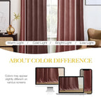 NICETOWN Wild Rose Velvet Curtains, Rod Pocket Velvet Drapes, Media Movie - Image 3