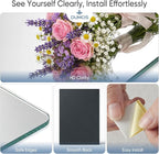 DUMOS 4 Pack Wall Mirror Tiles, Hallway Mirror 16"x12" HD Glass Sheets - Image 6