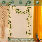 suddus Vine with Fairy Lights Battery Operated, 13.1ft 40 LED Pothos String - Image 4