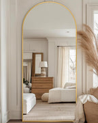 Antok 56" x15” Arched Full Length Floor Mirror, Free Standing/Wall Mount/Leaning - Image 2