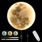 QIYIMEILUX 31.5 inch Large Moon Wall Sconce Plug in Dimmable Modern LED Wall by Unknown