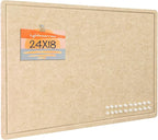 Lightomorrow Bulletin Board, 24 x 18 inches Decorative Felt Pin Board, Cork by Lightomorrow