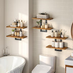 HOOBRO Floating Shelves, 15 Inch Wall Shelf Set of 3, Wall Mounted Storage - Image 9