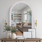 36x24 Inch Bathroom Mirror Arched Wooden Arched, Rustic Farmhouse Arch Wall - Image 7