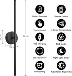KARTOOSH Battery Operated Wall Sconces Set of Two, - Image 5
