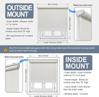 AOSKY Cordless Roller Shades Blackout Blinds - Image 6