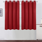 LEMOMO Bright Red Blackout Curtains 52 x 54 Inch Length/Set of 2 Curtain by Lemomo