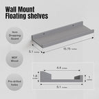 RICHER HOUSE Mounted Shelves for Wall Decor, Modern Picture Ledge Shelf - Image 3