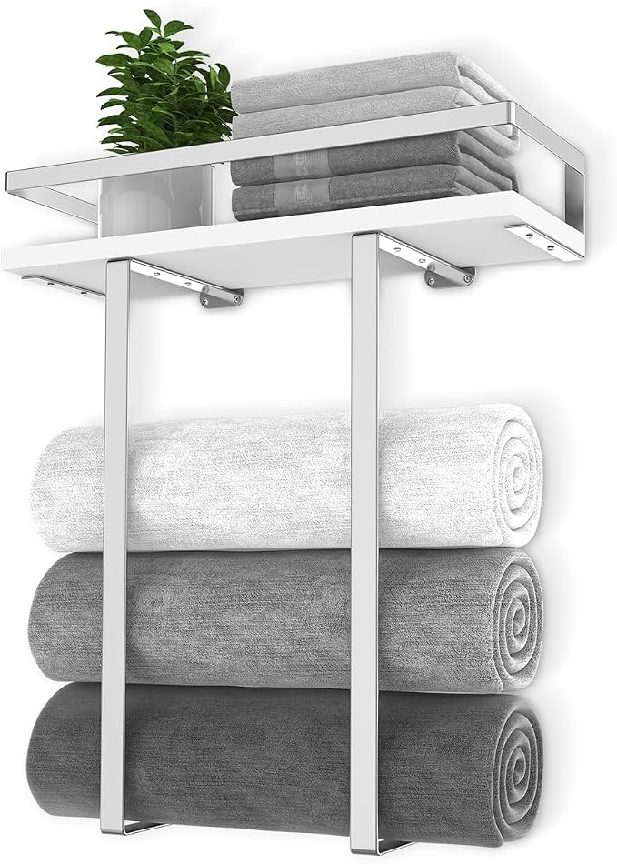Towel Rack Wall Mounted, Xstydes Metal Towel Holder - Image 7