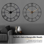 CLXEAST 30 Inch Large Wall Clock Modern, Oversized Roman Numeral Decorative - Image 5