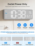 MASHI 2026 Upgrade Digital Wall Clock, Auto-Dimming Wall Clock - Image 7