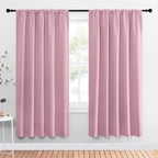 NICETOWN Window Curtains Blackout Drapes, Rouge Pink, 1 Pair, 52 by 72-Inch by NICETOWN
