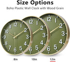 HZDHCLH Wall Clocks Battery Operated, Wall Clock Green Gold, 12 inch Wall Clock - Image 7