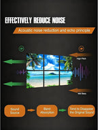 YPY Acoustic Panels Soundproof Wall Panels: Sound Absorbing Wall Art, 6 Pack - Image 3