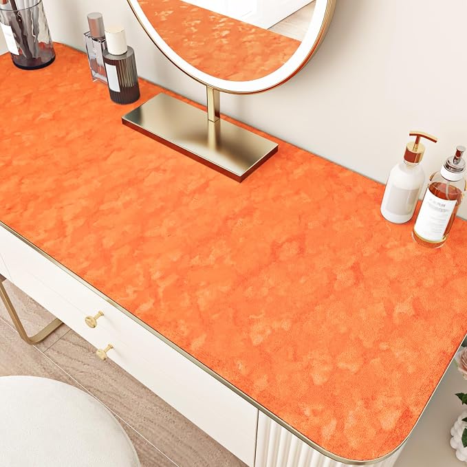 Wallercity Creative Orange Flocking Fabric Contact Paper - Image 2