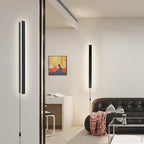 KELUOLY Modern Plug in Wall Lights, 31.4 inch Frosted Black LED Long Wall Sconce - Image 4
