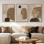 Large Framed Neutral Boho Wall Art by Cuspin