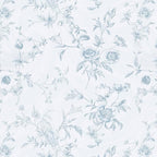 Ismoon Blue Wallpaper Peel and Stick Floral Vintage Stick on Wall Paper French - Image 7