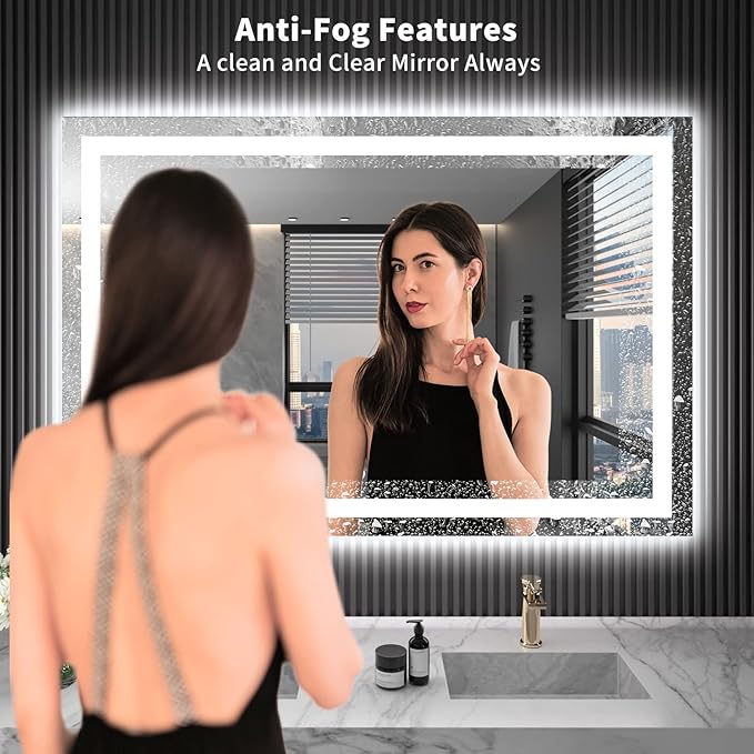 LOAAO 48X36 LED Bathroom Mirror - Image 3