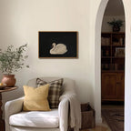 OIQArtOIQ Vintage Framed Wall Art Moody Grace Swan Canvas Art Prints Rustic - Image 2