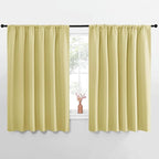 NICETOWN Blackout Curtains for Bedroom, Paler Yellow, 1 Pair, 62 by 63-inch by NICETOWN