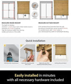 UNISHADES Cordless Bamboo Roman Shades - Image 6