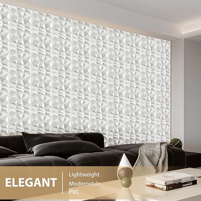 Heikki 30 Pack 3D Wall Panel for Interior Wall Décor, PVC Flower Textured Wall - Image 5