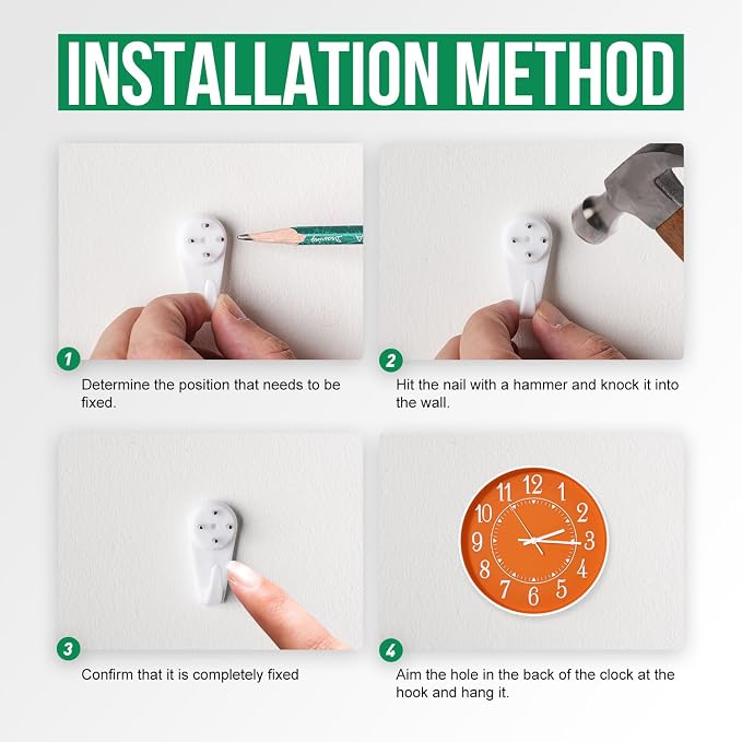 Wall Clock Modern Non-Ticking Battery Operated Silent Wall Clocks Simple Style - Image 9