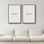 Large Framed Green Abstract Wall Art, 2 Piece Modern Canvas Art Prints Paintings - Image 3